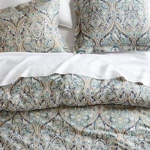 Pottery Barn Mackenna Paisley Percale Duvet Cover